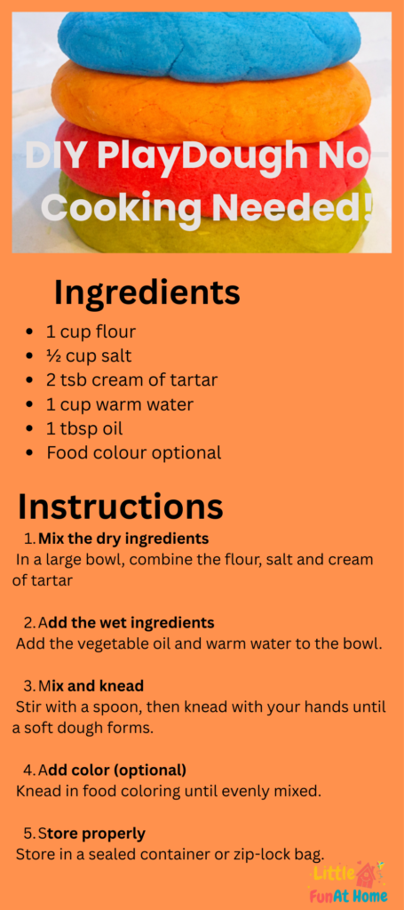 DIY PlayDough no-cooking needed