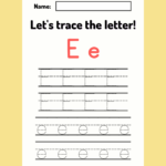 Alphabet Letter Ee Tracing