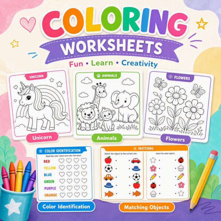 Free Coloring Sheets for Kids - Printable PDF