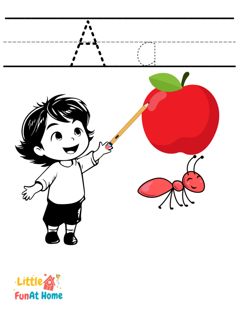 Letter Tracing and Coloring Worksheets - Free Printable for Kids