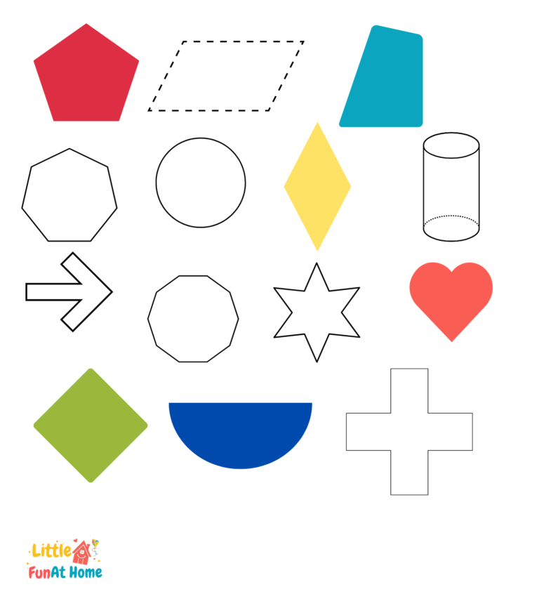 Free Printable Shape Tracing Worksheets for Preschoolers and Kindergarteners