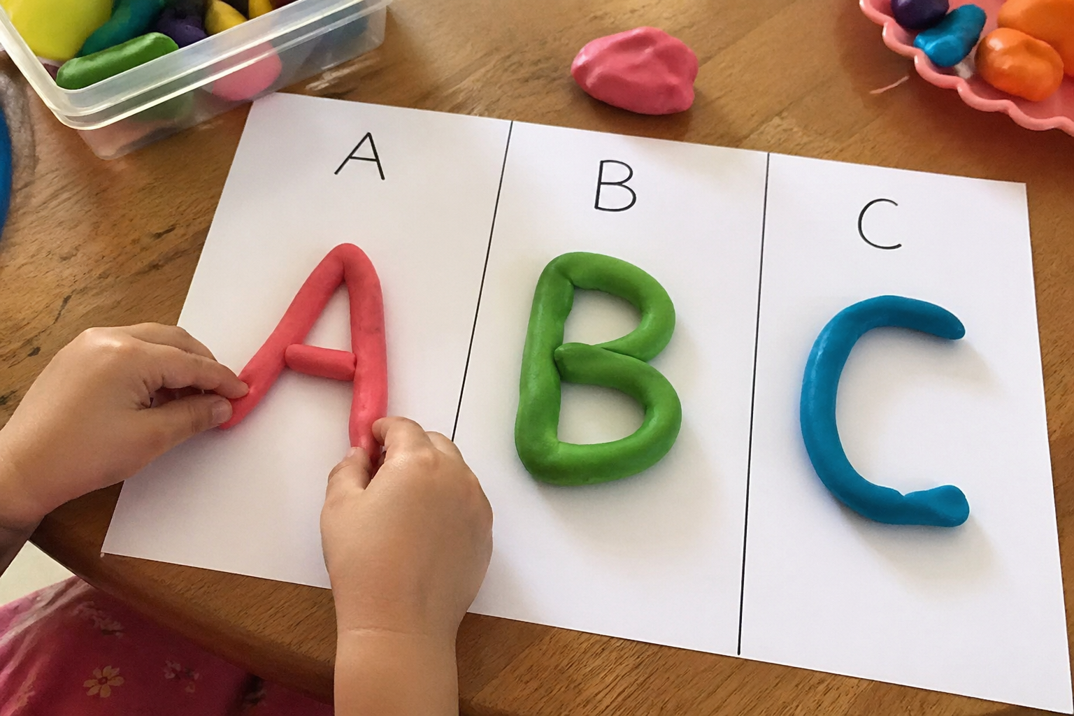Alphabet Play Dough Activity For Kids