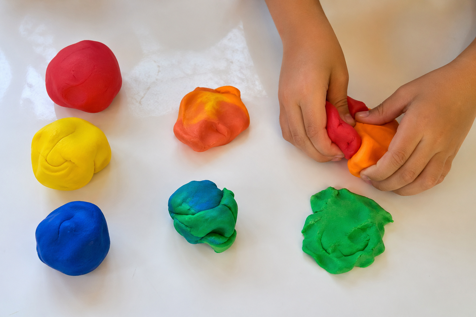 Play Dough Color Mixing Fun for Kids at Home