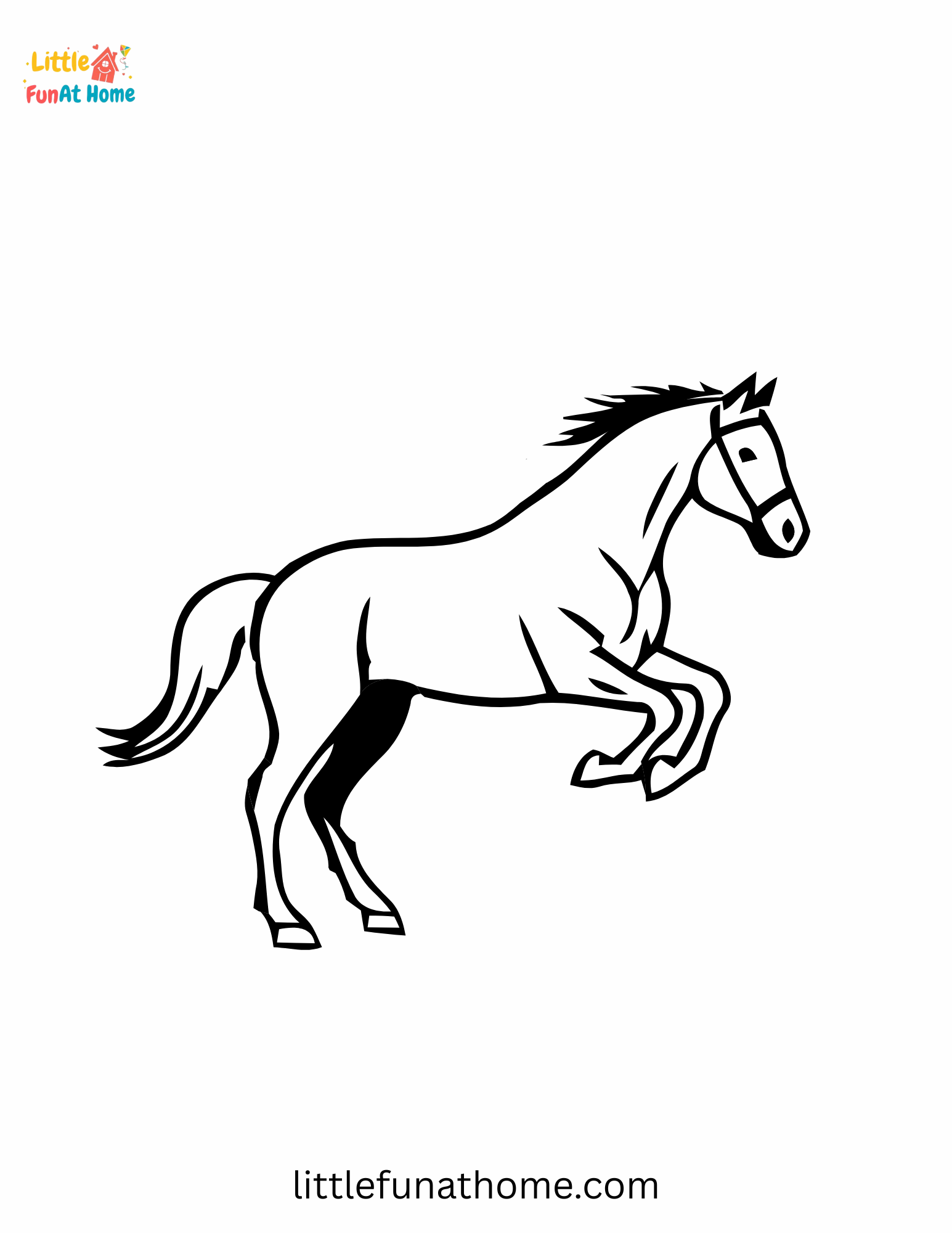 Free Printable Horse Coloring Page For Kids