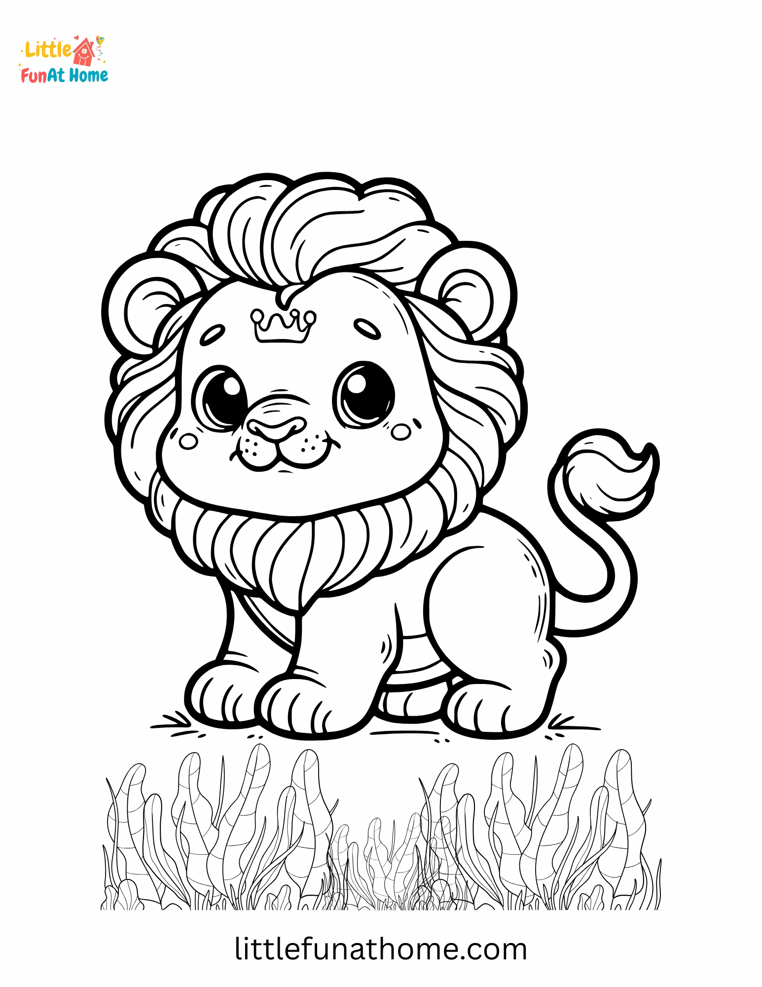Free Printable Lion Coloring Page For Kids