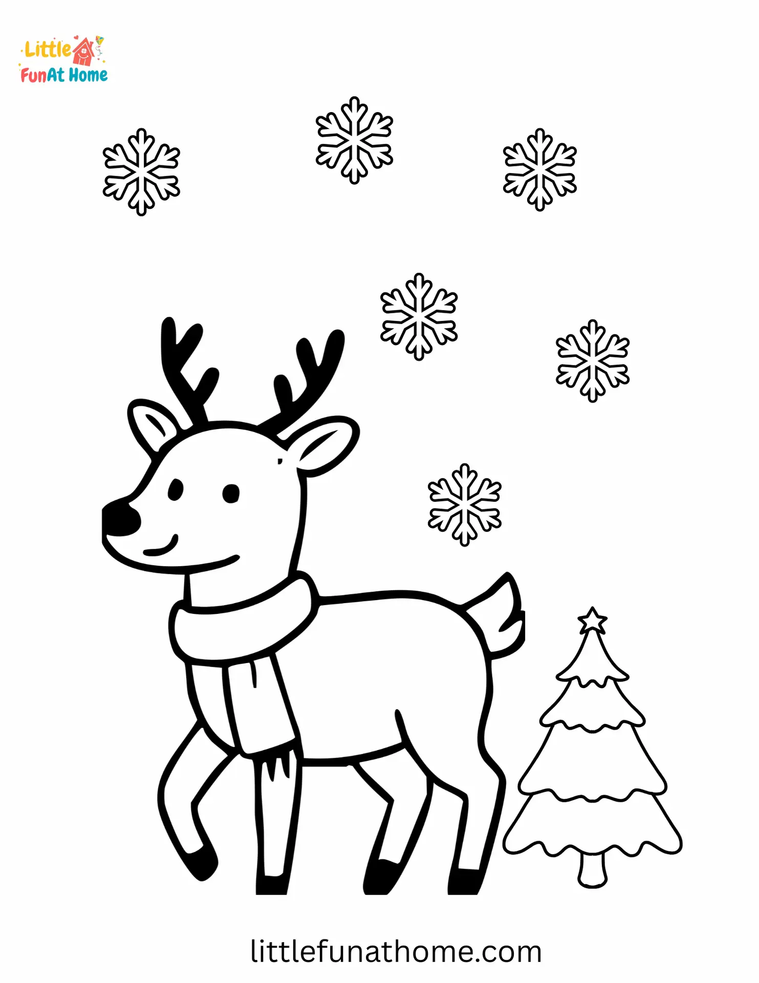 Reindeer Coloring page for kids