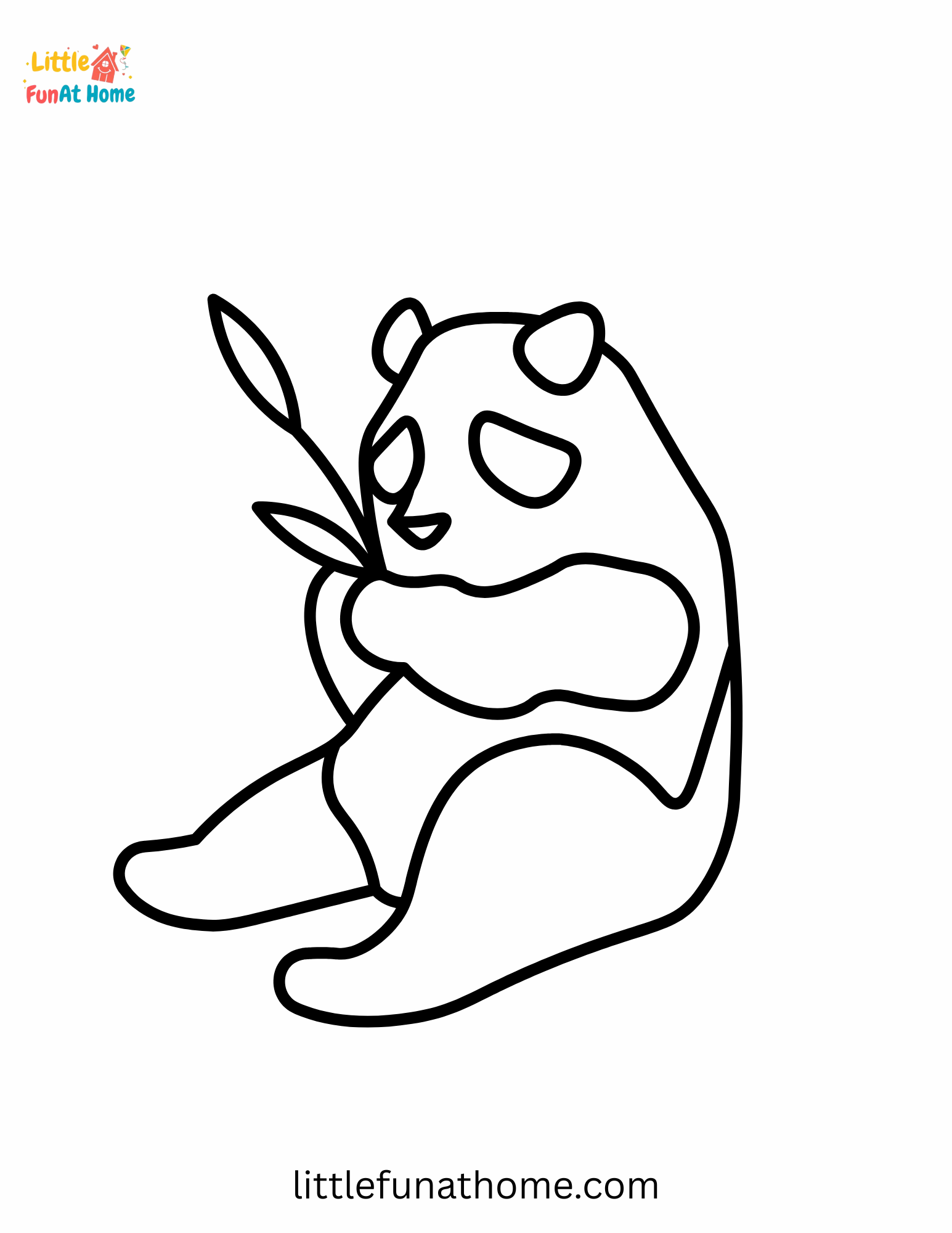 Free Printable panda Coloring Page For Kids