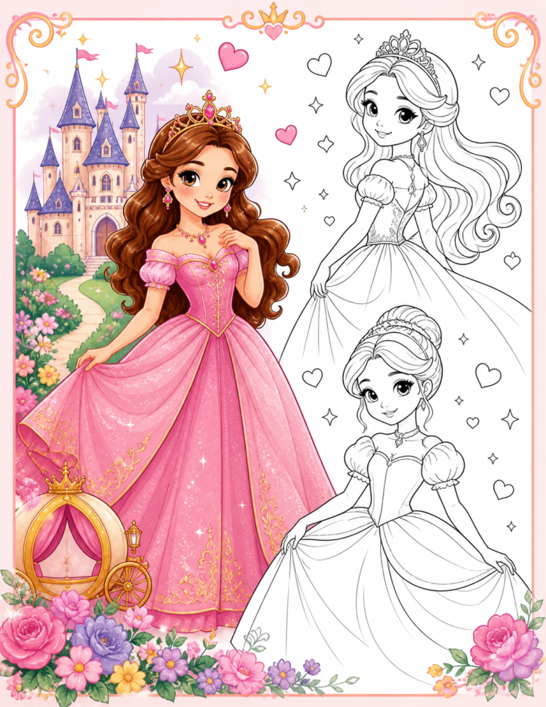 Free download princess coloring sheets for kids